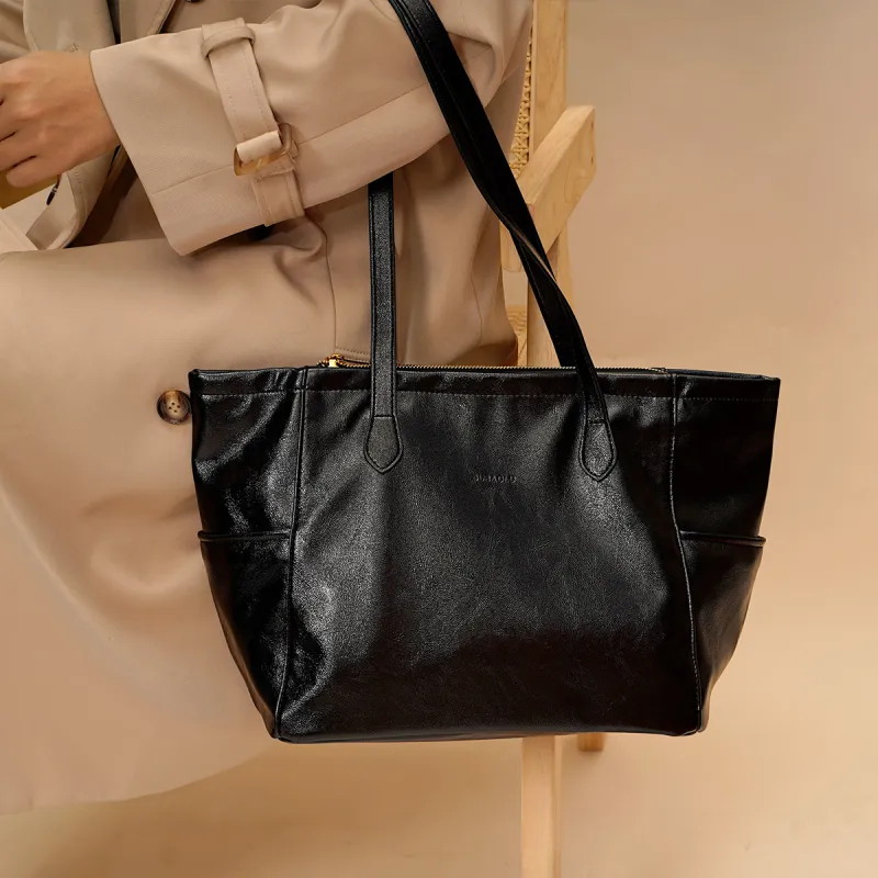 Dubaolu Synthetic Leather One Shoulder Handbags Regular Women's Black/Coffee/Brown-5