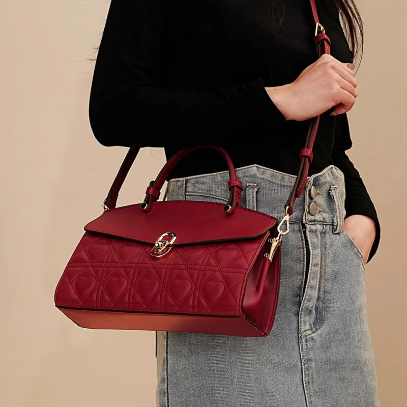 Dubaolu Polyurethane Synthetic Leather Shoulder Bag Crossbody Bag Handbag Medium Size Women's Multicolor-1