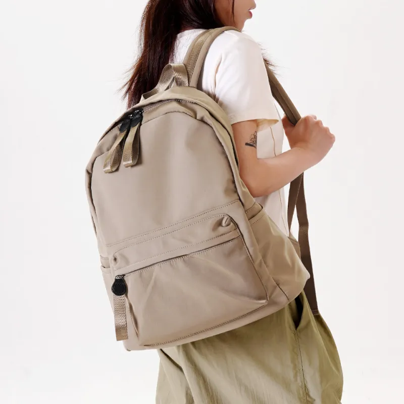 Dubaolu Fabric Backpack Large Size Unisex Black/Khaki/Gray-20