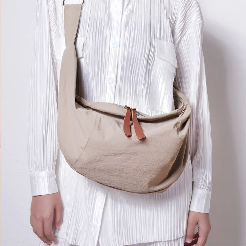Dubaolu Fabric Crossbody Bag Medium Size Women's Khaki/Black-16