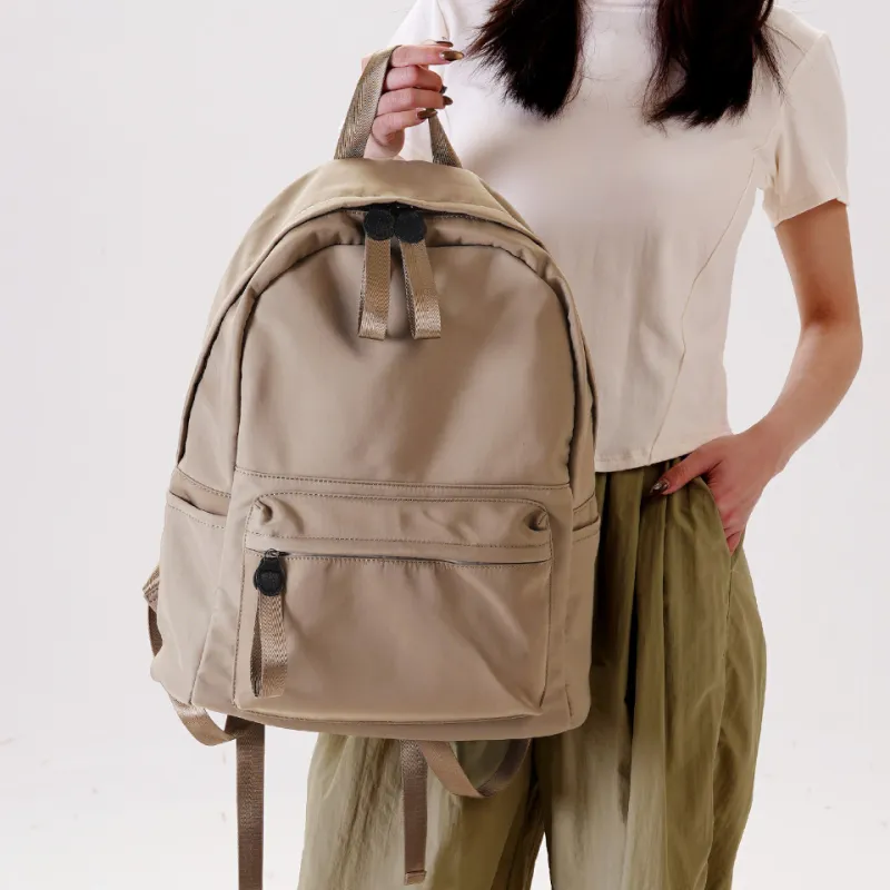 Dubaolu Fabric Backpack Large Size Unisex Black/Khaki/Gray-21