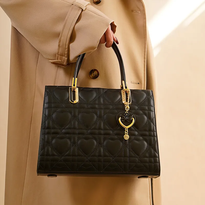 Dubaolu PU Shoulder Bag Crossbody Bag Handbag Women's Black-5