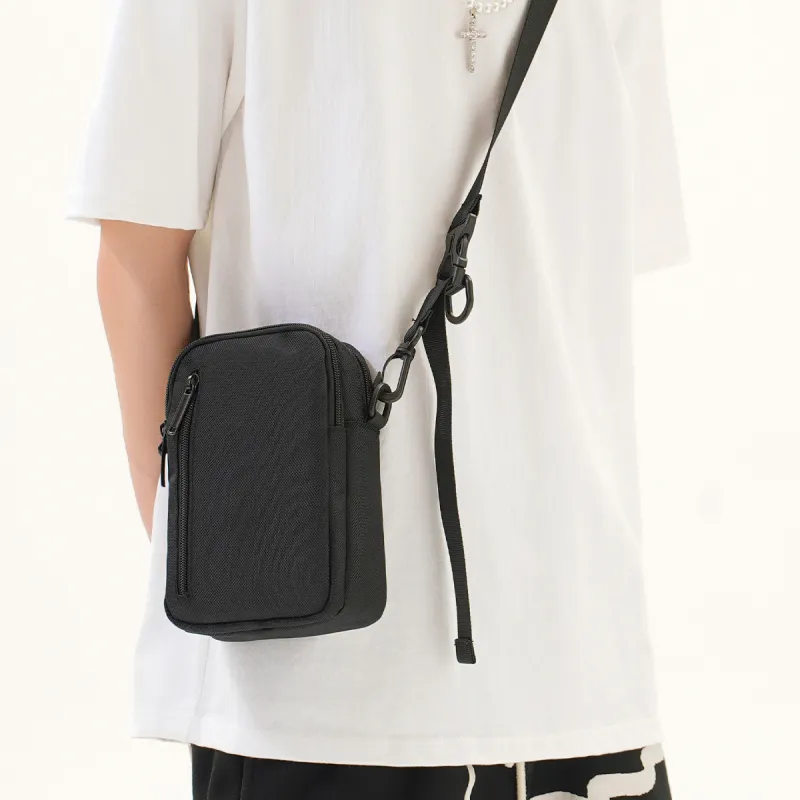 Dubaolu Fabric Crossbody Bag Regular Men's Black-1