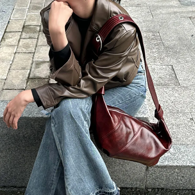 Dubaolu Synthetic Leather Shoulder Bag Crossbody Bag Regular Women's Coffee/Cocoa Brown/Burgundy-18