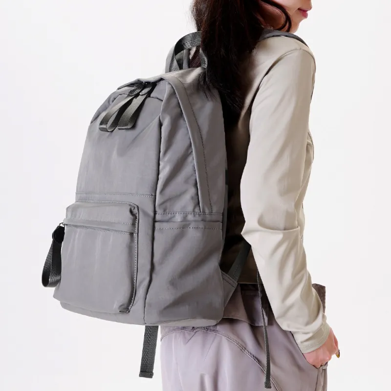 Dubaolu Fabric Backpack Large Size Unisex Black/Khaki/Gray-7