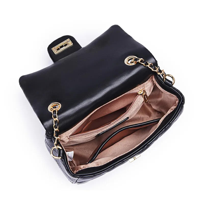 Dubaolu Synthetic Leather Shoulder Bag Mom Bag Women's Black/White-5