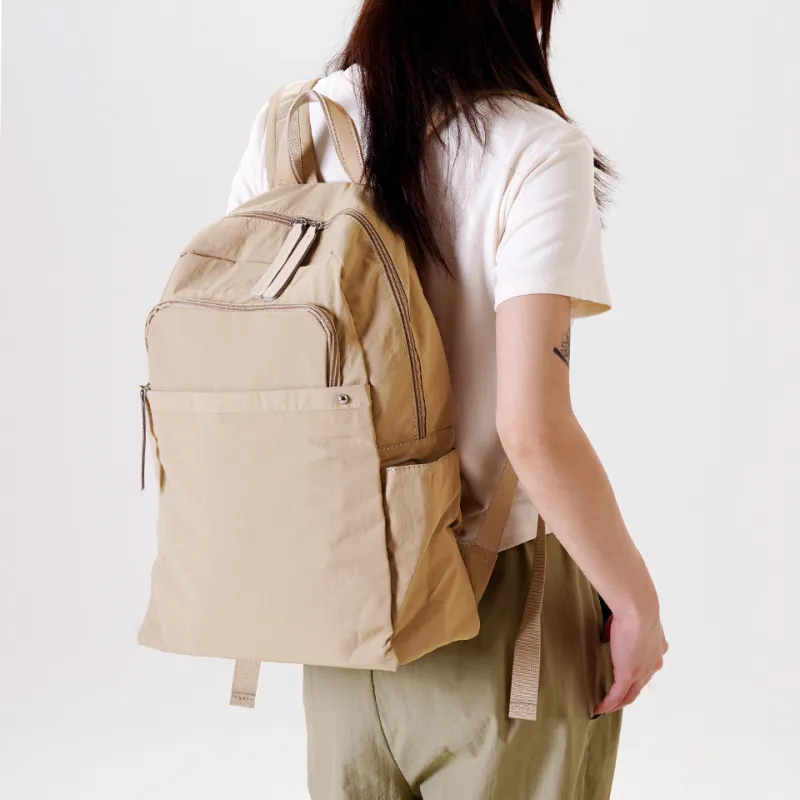 Dubaolu Fabric Backpack Large Size Unisex Black/Khaki/Gray-12