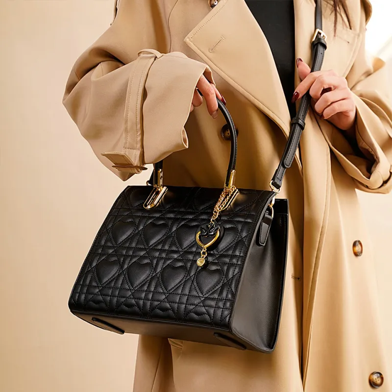 Dubaolu PU Shoulder Bag Crossbody Bag Handbag Women's Black-7