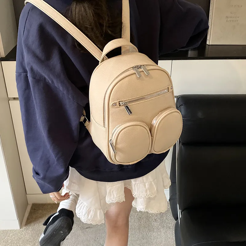 Wenpercy PU Backpack Women's Multicolor-1