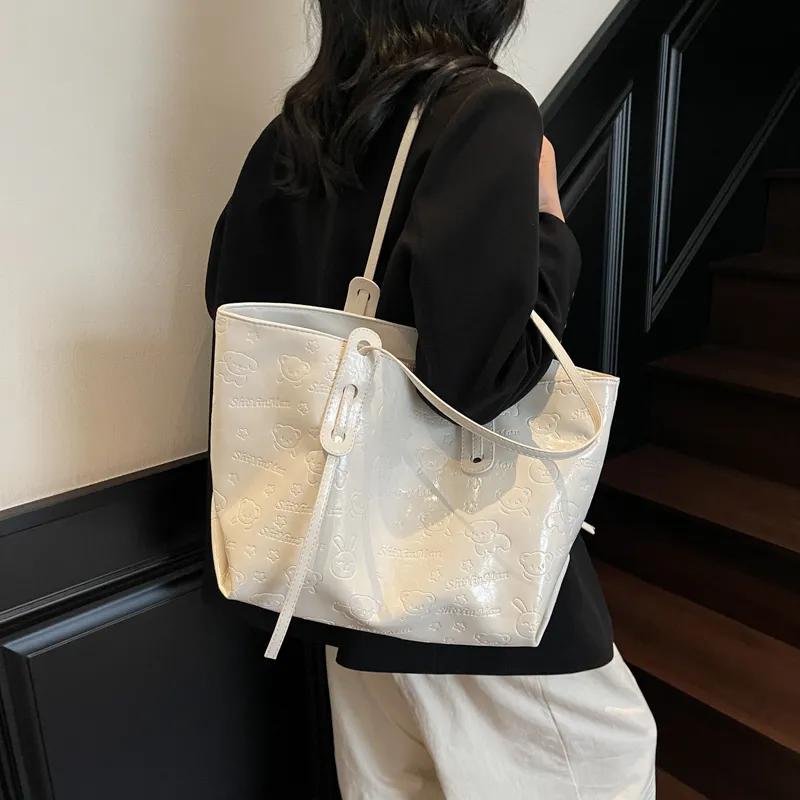 Wenpercy PU Tote Shoulder Bag Women's Multicolor-4
