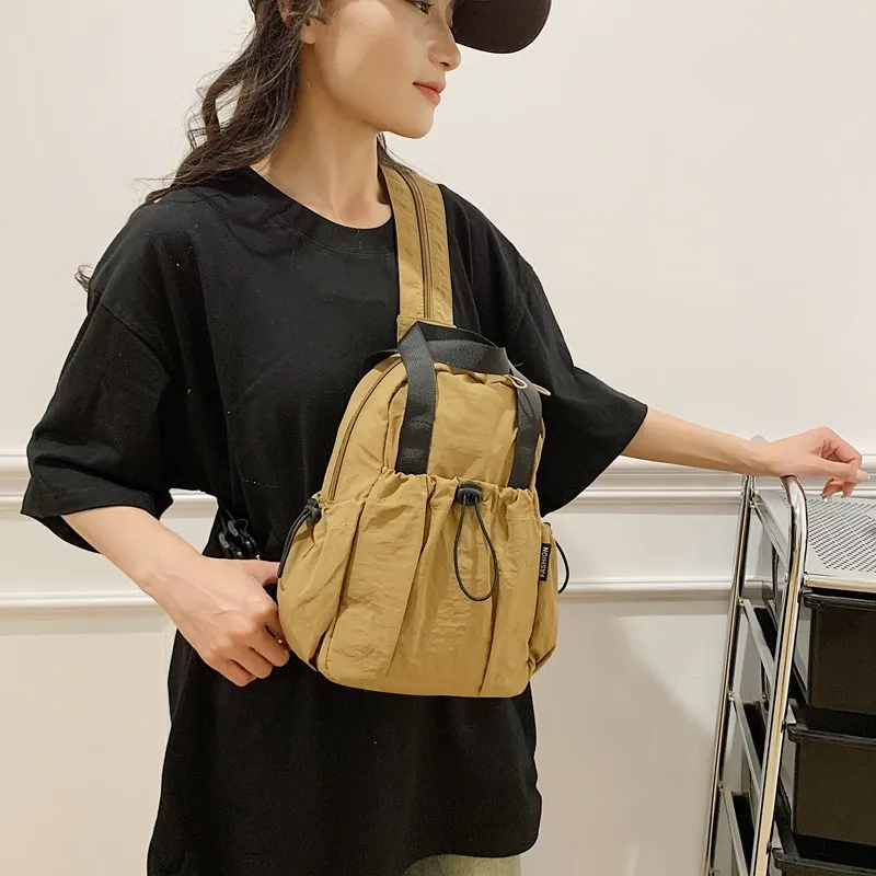 Wenpercy Nylon Sling Bag Backpack Regular Unisex Multicolor-11