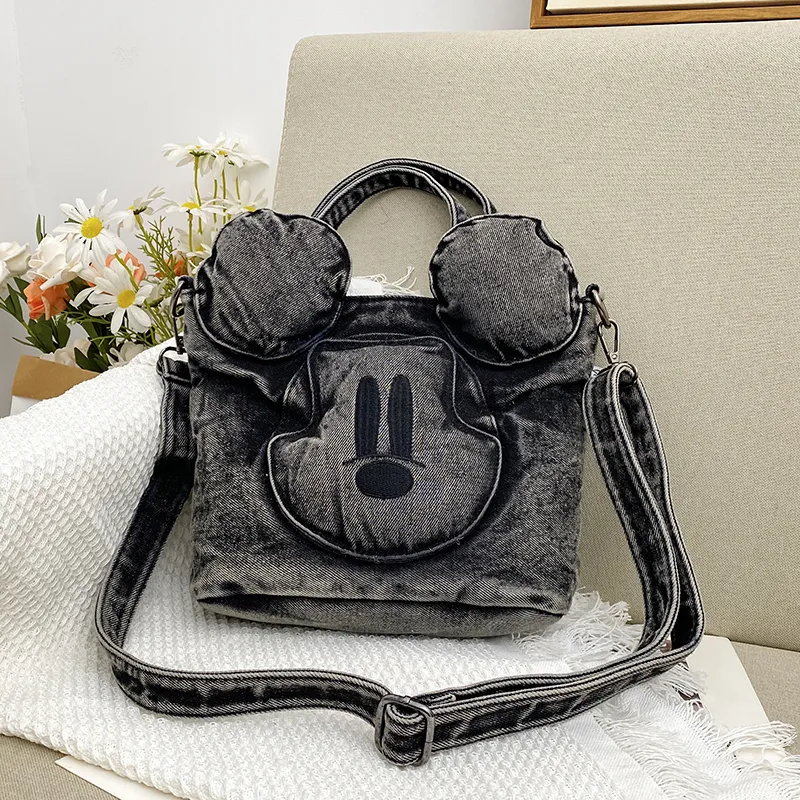 Wenpercy Denim Shoulder Bag, Crossbody Bag, Handbag Women's Multicolor-1