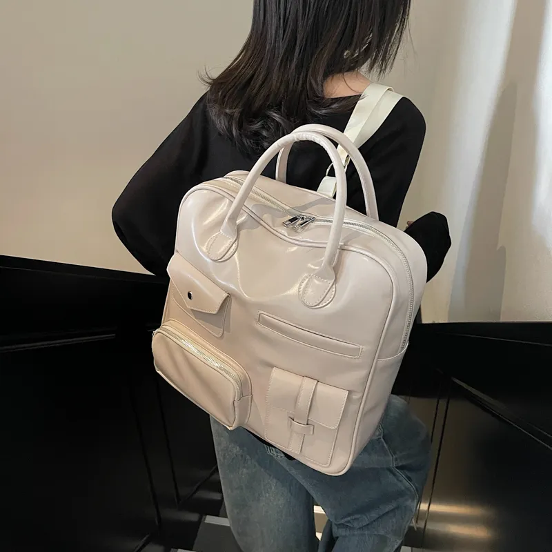 Wenpercy PU Backpack Unisex Multicolor-4