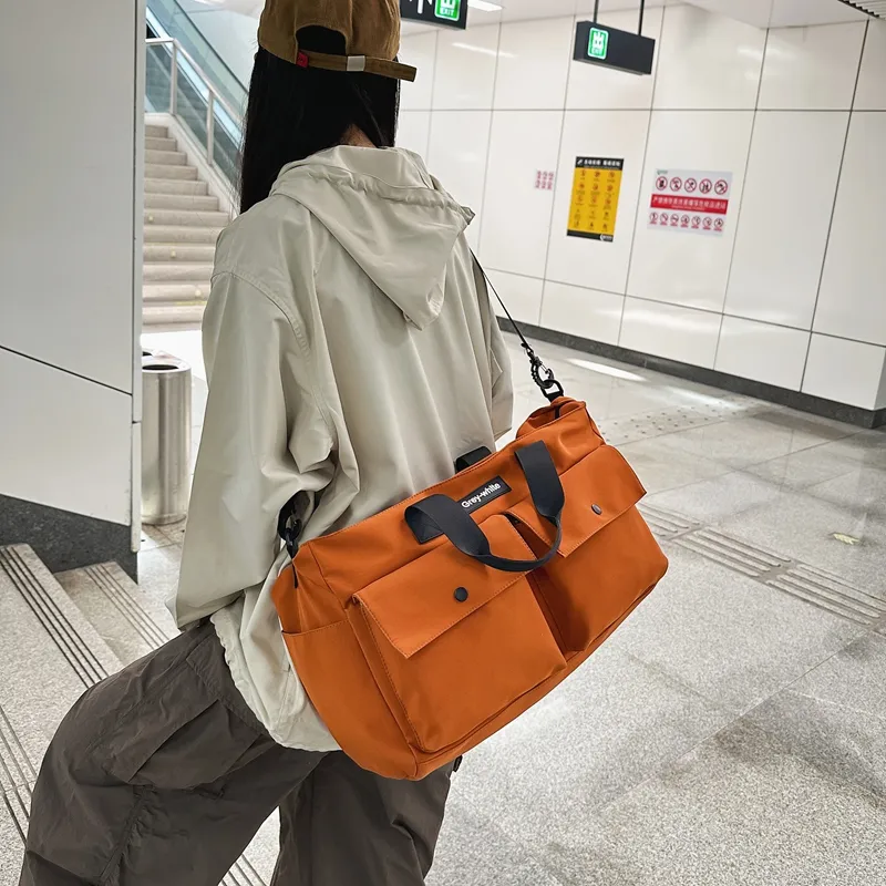 Wenpercy Nylon One Shoulder Travel Bag Unisex Multicolor-7