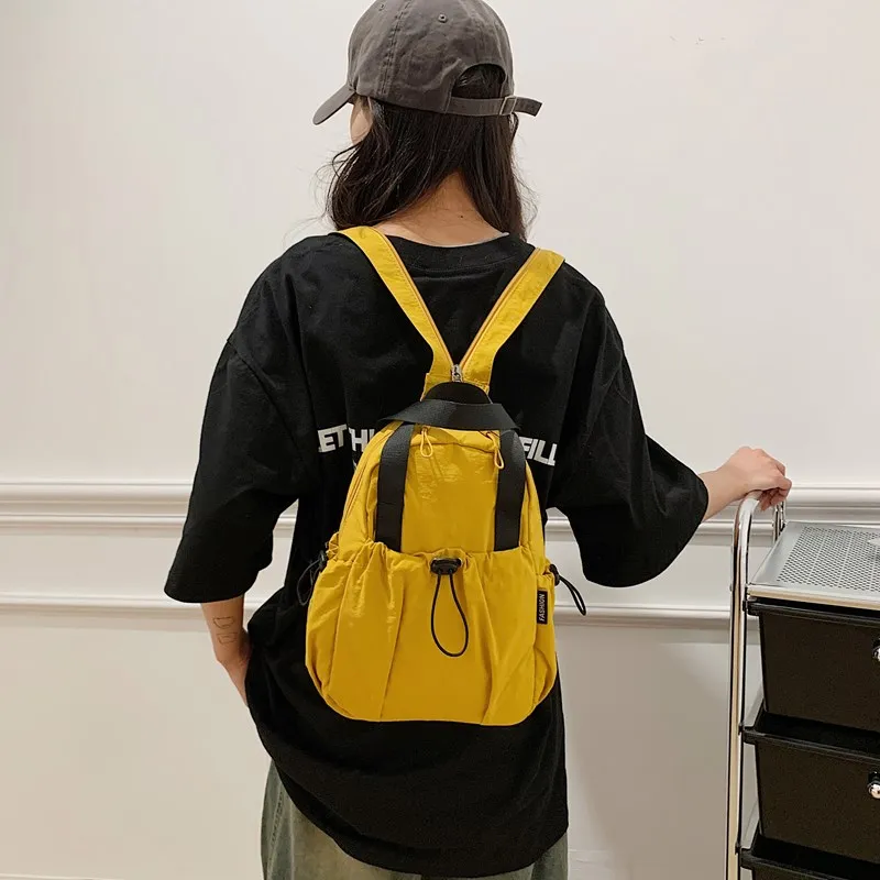 Wenpercy Nylon Sling Bag Backpack Regular Unisex Multicolor-5