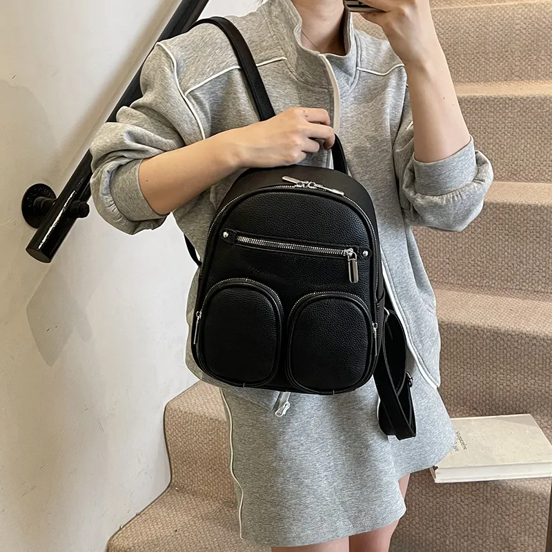 Wenpercy PU Backpack Women's Multicolor-10