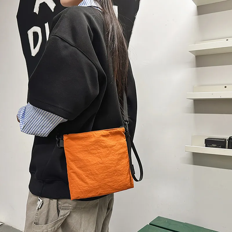 Wenpercy Nylon Shoulder Bag Regular Unisex Multicolor-11