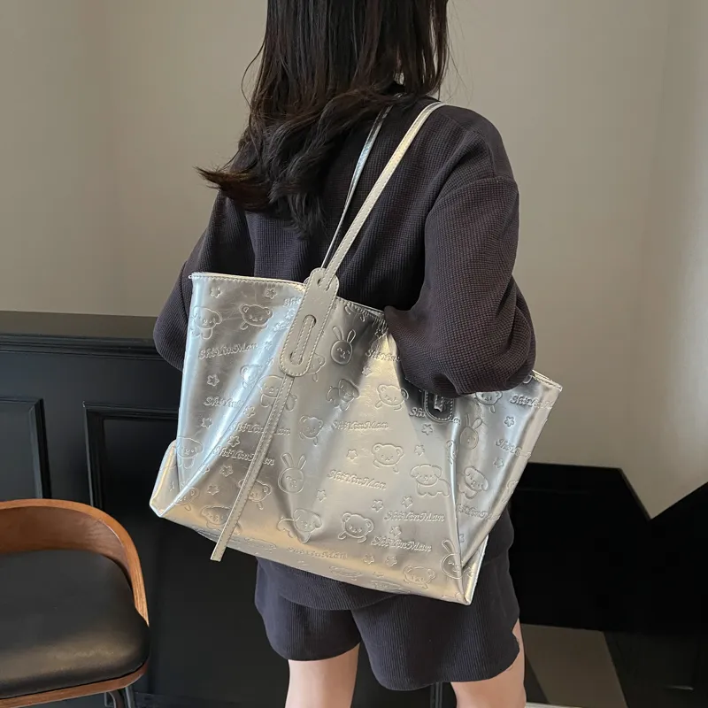 Wenpercy PU Tote Shoulder Bag Women's Multicolor-10