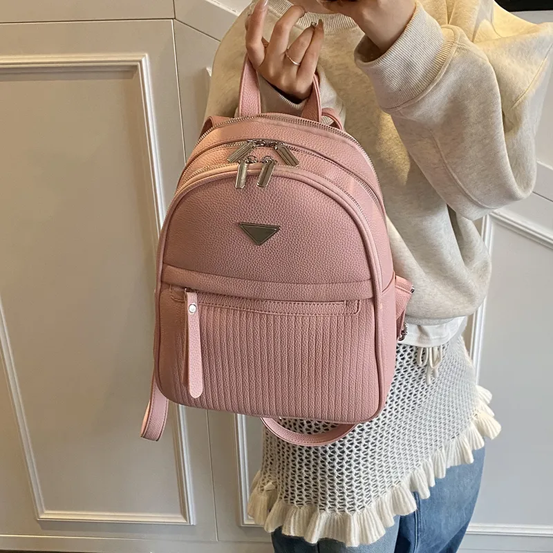 Wenpercy PU Backpack Women's Multicolor-5