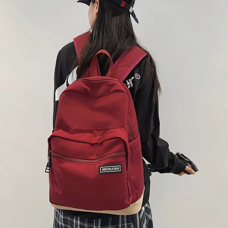 Wenpercy Nylon With Mesh Backpack Unisex Multicolor-7