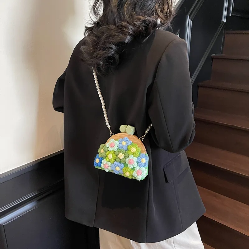 Wenpercy Knitted Fabric Crossbody Bag, Shoulder Bag Regular Women's Multicolor-7