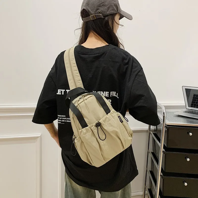 Wenpercy Nylon Sling Bag Backpack Regular Unisex Multicolor-7