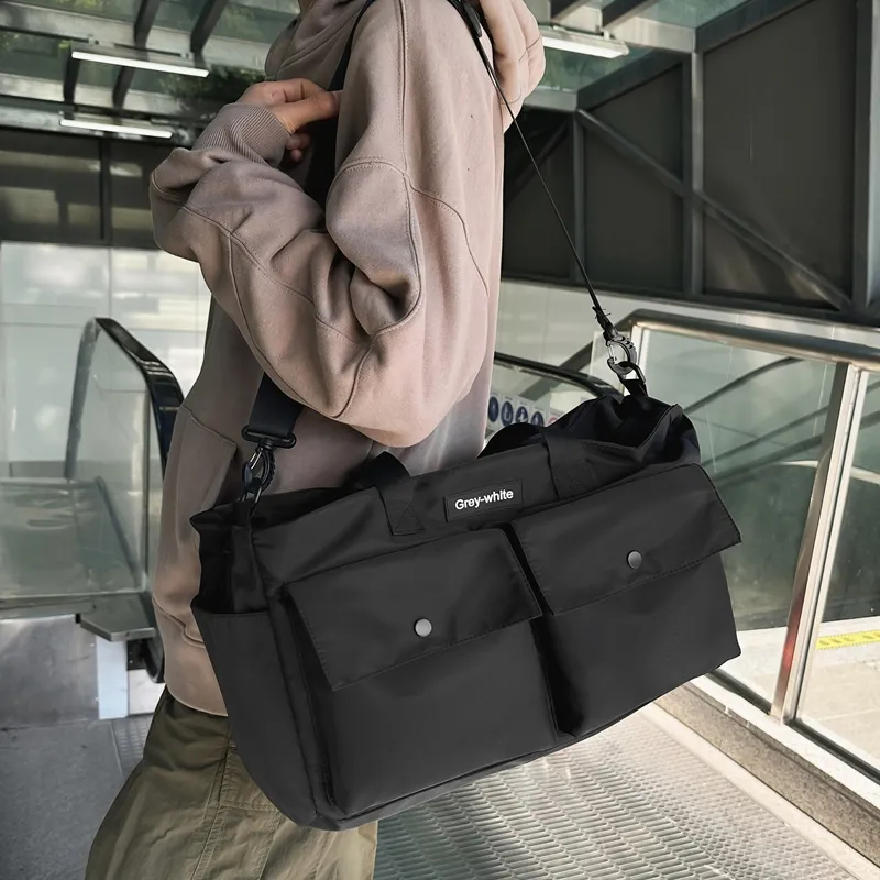 Wenpercy Nylon One Shoulder Travel Bag Unisex Multicolor-2