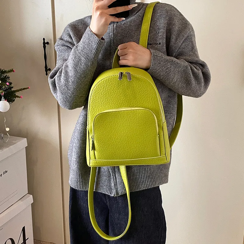 Wenpercy PU Backpack Unisex Multicolor-16