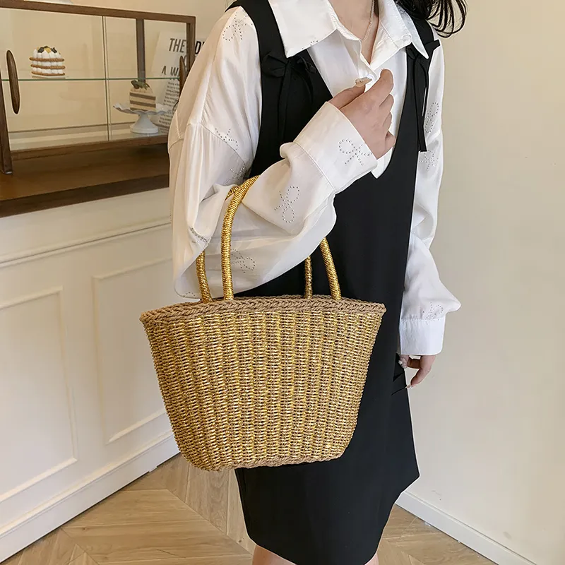 Wenpercy Woven Handbag Women's Multicolor-1
