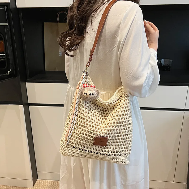 Wenpercy PU Patch Woven Shoulder Bag Regular Women's Multicolor-1
