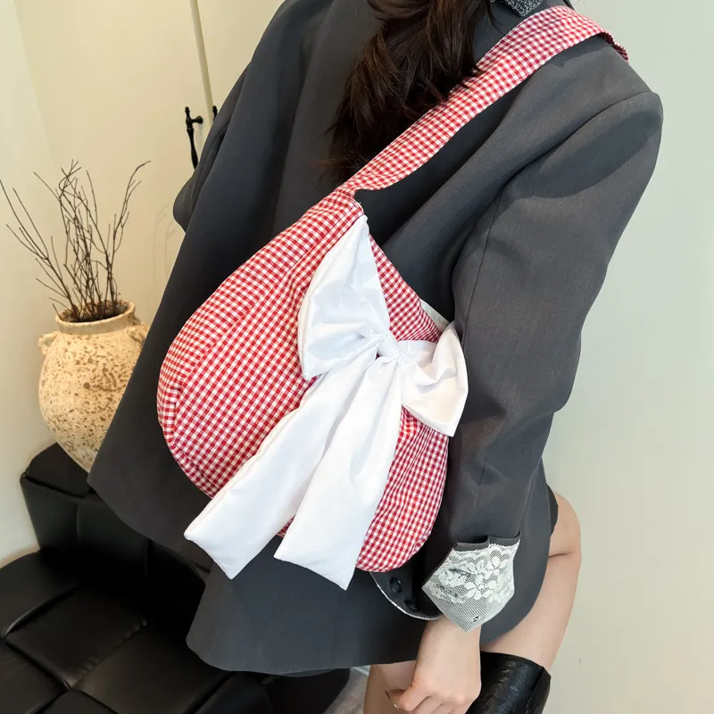 Wenpercy Cotton Fabric Shoulder Bag Regular Women's Red-2