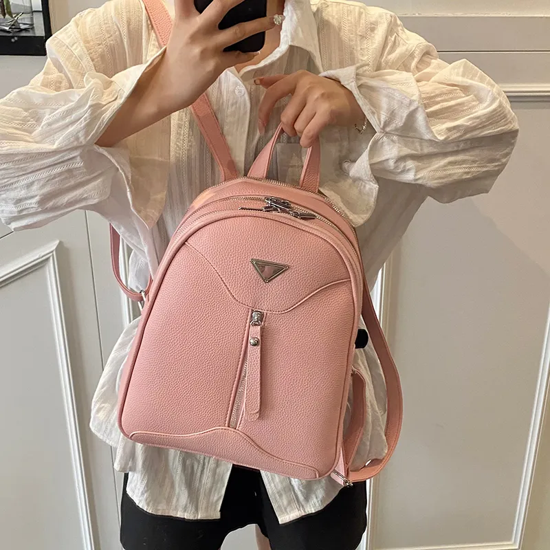 Wenpercy PU Backpack Women's Multicolor-5
