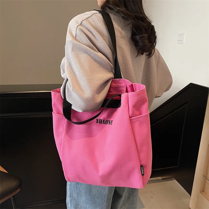 Wenpercy Canvas Tote Bag, Shopping Bag, Canvas Shoulder Bag Women's Multicolor-11