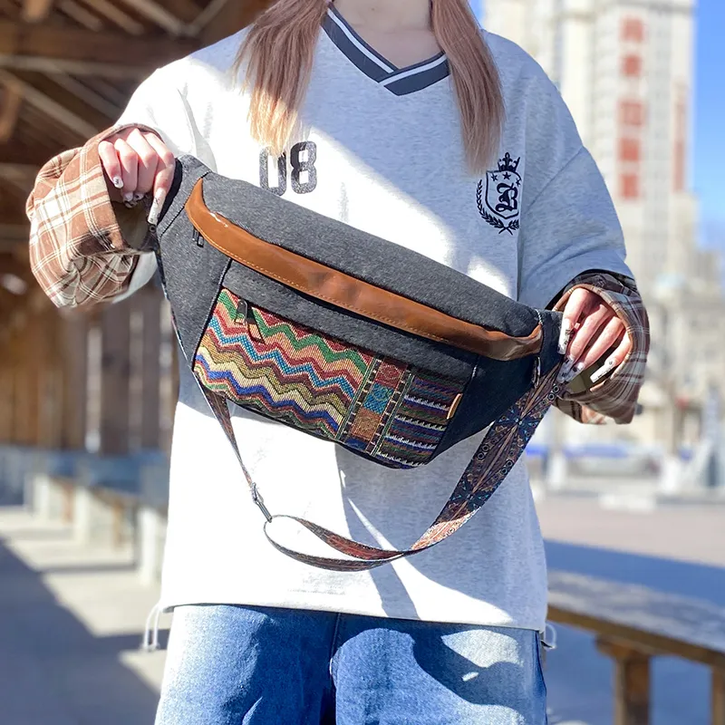 Wenpercy Denim Sling Bag Regular Women's Multicolor-1