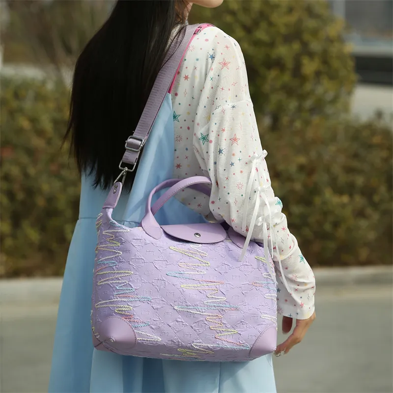 Wenpercy Canvas Handbag Regular Unisex Multicolor-5