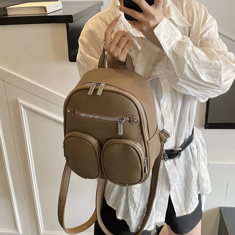 Wenpercy PU Backpack Women's Multicolor-16