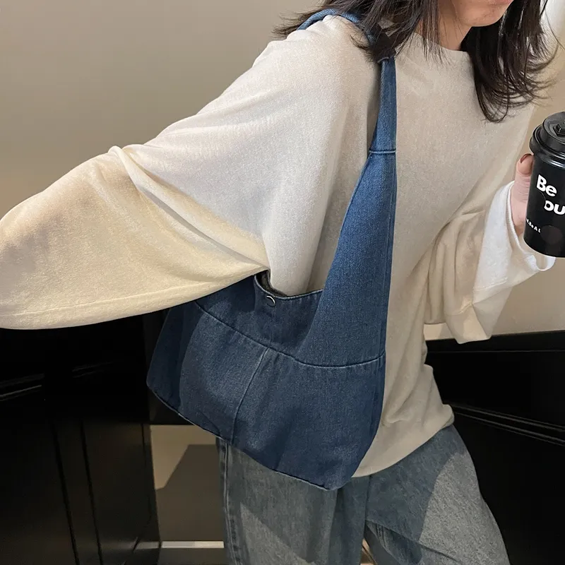 Wenpercy Denim Shoulder Bag Regular Women's Multicolor-4