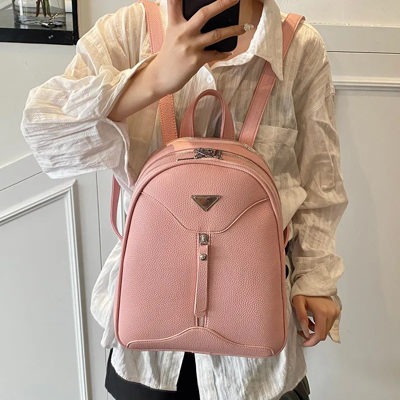 Wenpercy PU Backpack Women's Multicolor-4