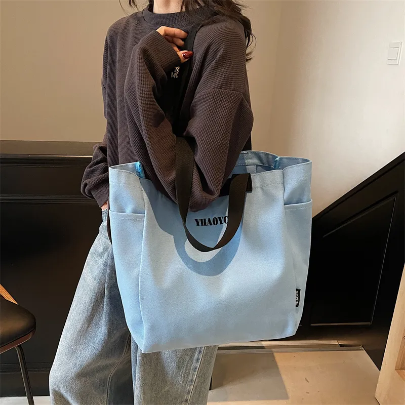 Wenpercy Canvas Tote Bag, Shopping Bag, Canvas Shoulder Bag Women's Multicolor-8