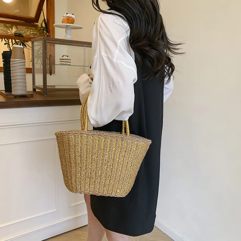 Wenpercy Woven Handbag Women's Multicolor-2
