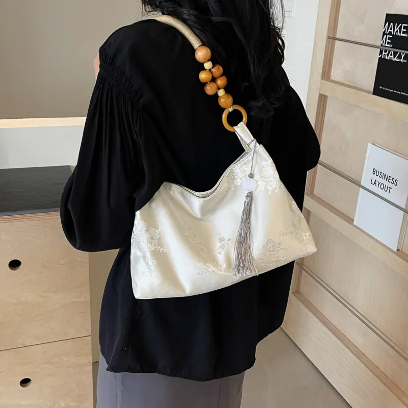 Cool Fabric Shoulder Bag Small Size Women's-9