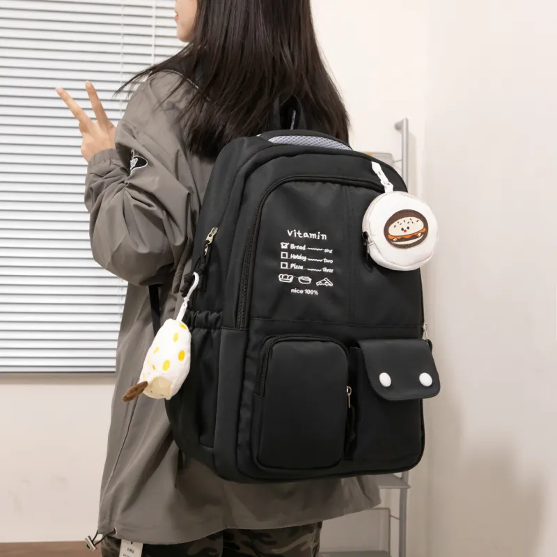 Cool Nylon Backpack Unisex Multicolor-13