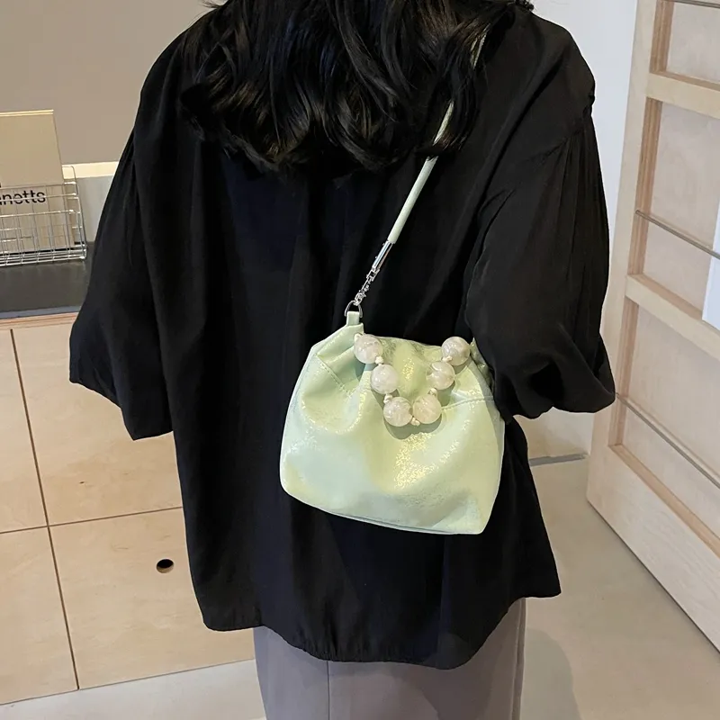Cool PU Crossbody Bag Shoulder Bag Regular Women's Ecru/Silver/Pink/Green/Black/Blue-15