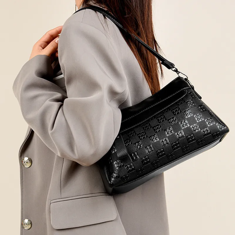Cool PU Crossbody Bag, Shoulder Bag Women's Black-8
