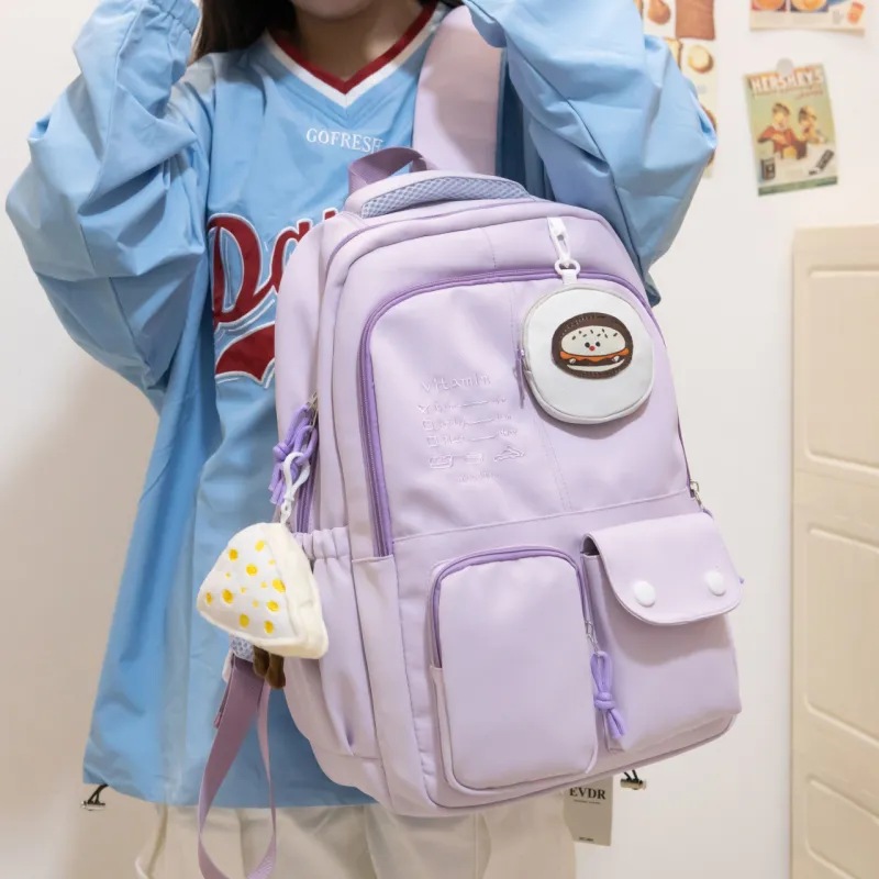 Cool Nylon Backpack Unisex Multicolor-3