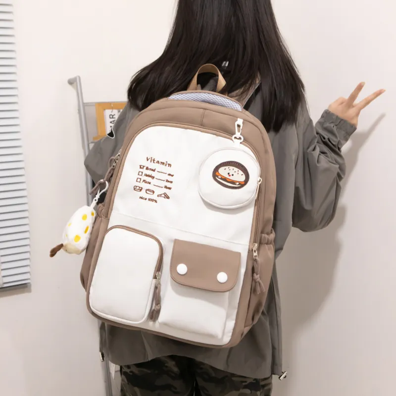 Cool Nylon Backpack Unisex Multicolor-6