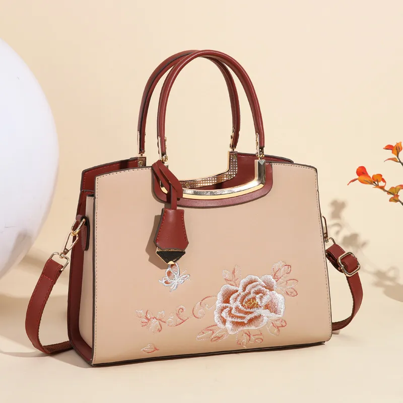 Cool PU Crossbody One Shoulder Handbag Women's Small Flower Style/Print Style-6