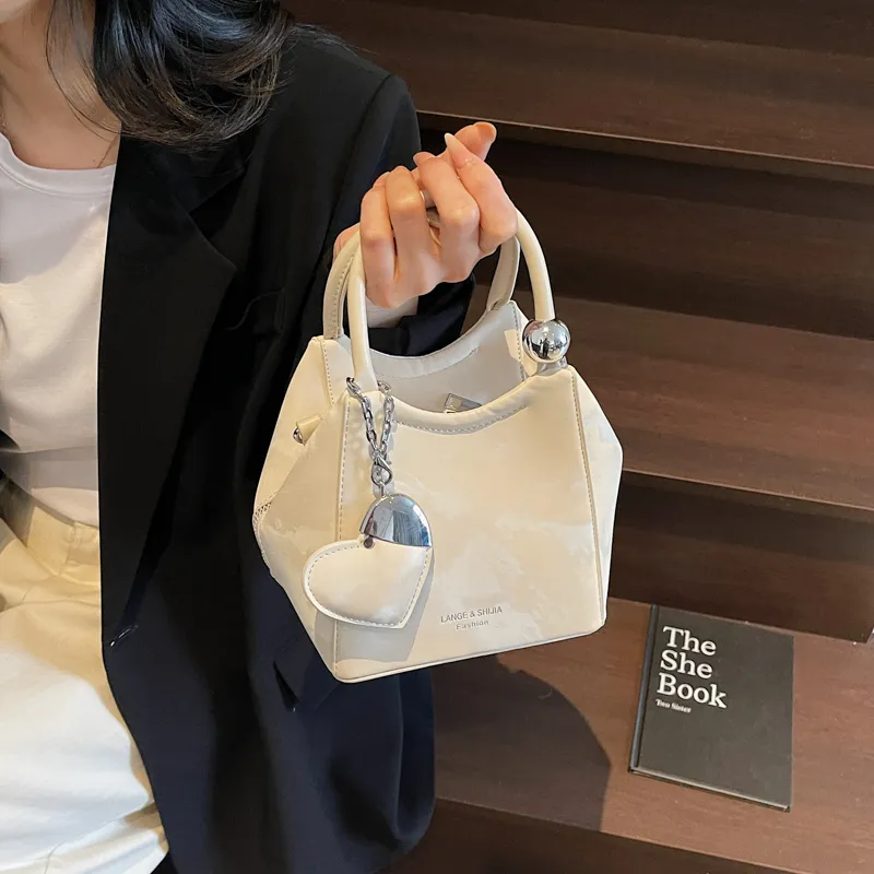 Cool PU Handbag Women's Ecru/Pink/Black/Silver-1