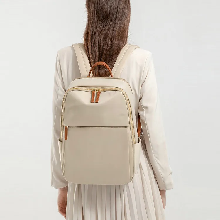 ALLDeaR Oxford Backpack Women's Apricot & Brown/Apricot Gray/Dark Gray/Classic Black-1