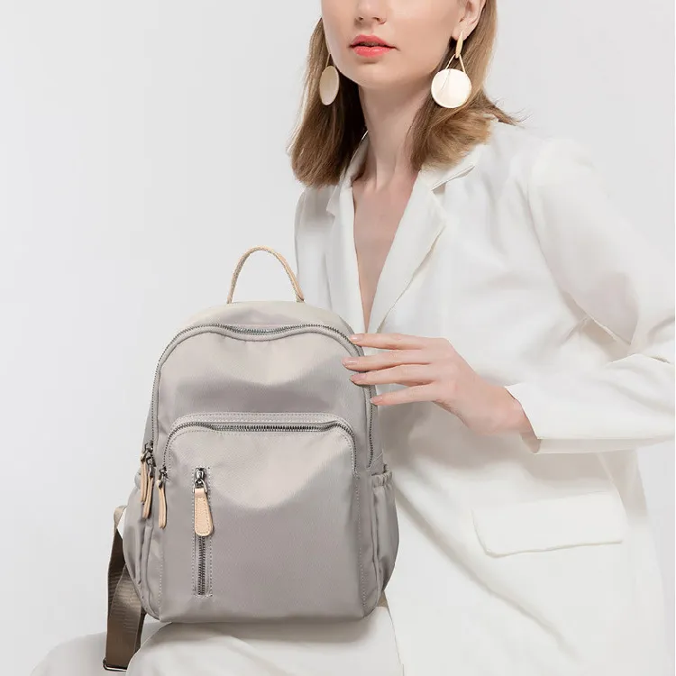 ALLDeaR Oxford Backpack Regular Women's Apricot & Brown/Apricot Gray/Dark Gray/Versatile Black-4